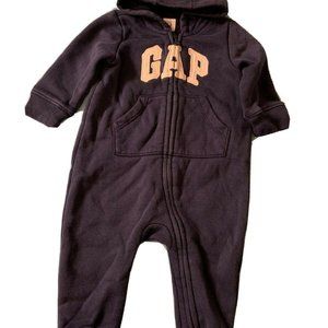 Baby Gap Blue Lined Bear 3-6 Months Fleece